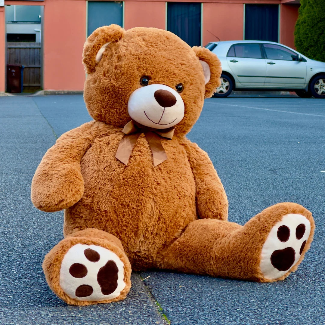 Large stuffed brown bear on sale