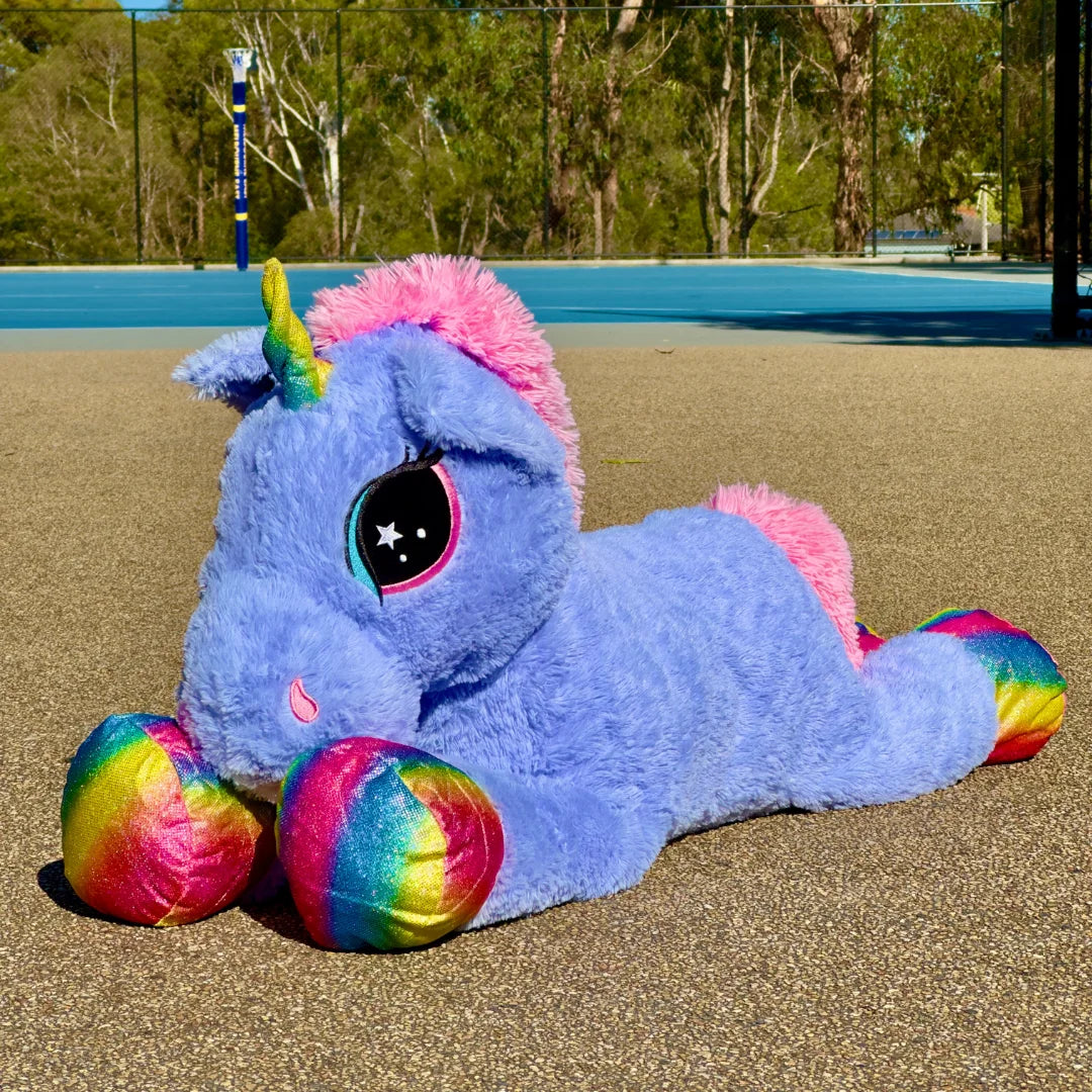 Giant Purple Unicorn Soft Plush Toy 110cm l Starsie l Dreamzity DREAMZITY