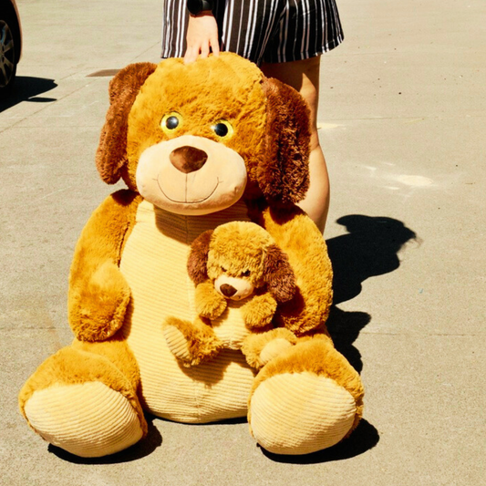 80cm Dog Plush Toy - Peanut and Butter