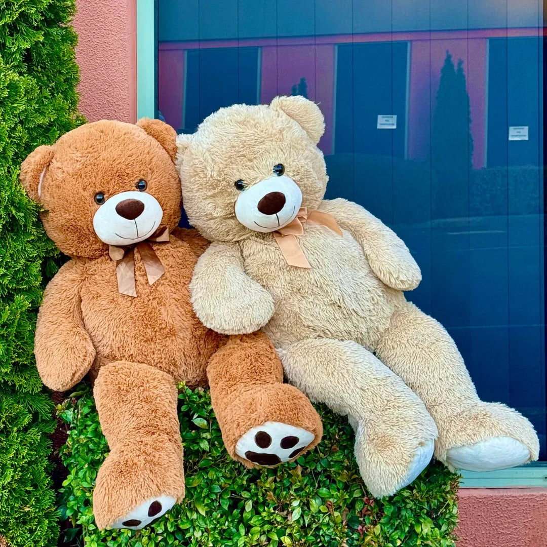 Giant 100cm Stuffed Teddy Bear Plush Soft Toy - Goldchi - Outdoor Shooting Image - Dreamzity