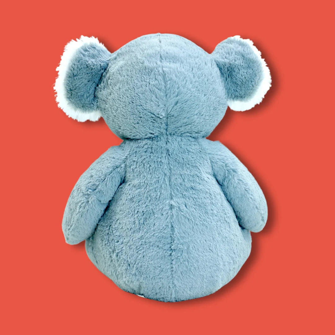 64cm Grey Stuffed Koala Plush Soft Toy - Glassie - Back View Image - Dreamzity