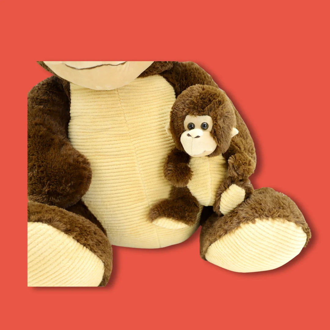 Giant Brown Monkey Soft Plush Toy 80cm l Cookies and Cream l Dreamzity DREAMZITY